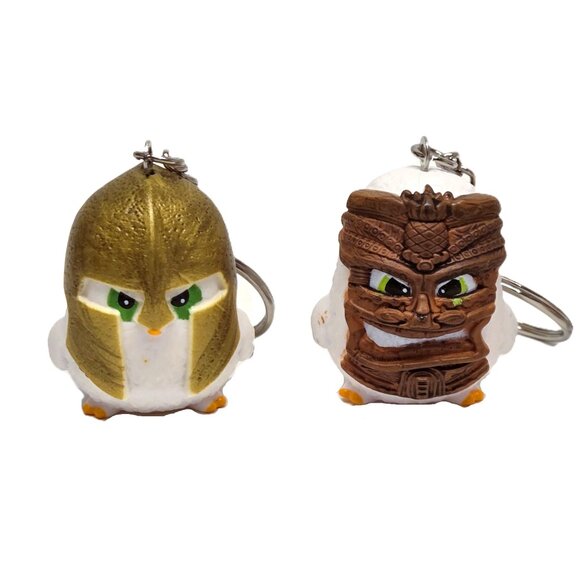 Coop Squad Keychain Lot x4 Tiki Chick Gas Mask Roman Helmet Chicken Bird - Picture 2 of 6